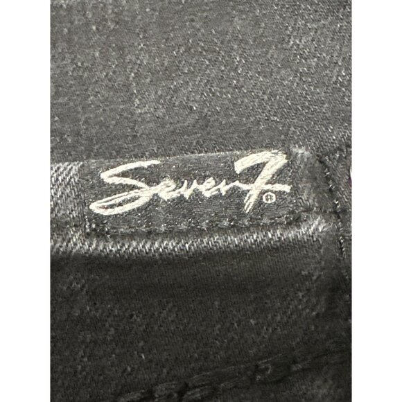 Seven7 Skinny Black Stretch Denim Jeans High Rise Casual Chic Edgy Vibe Size 8 - Picture 16 of 16